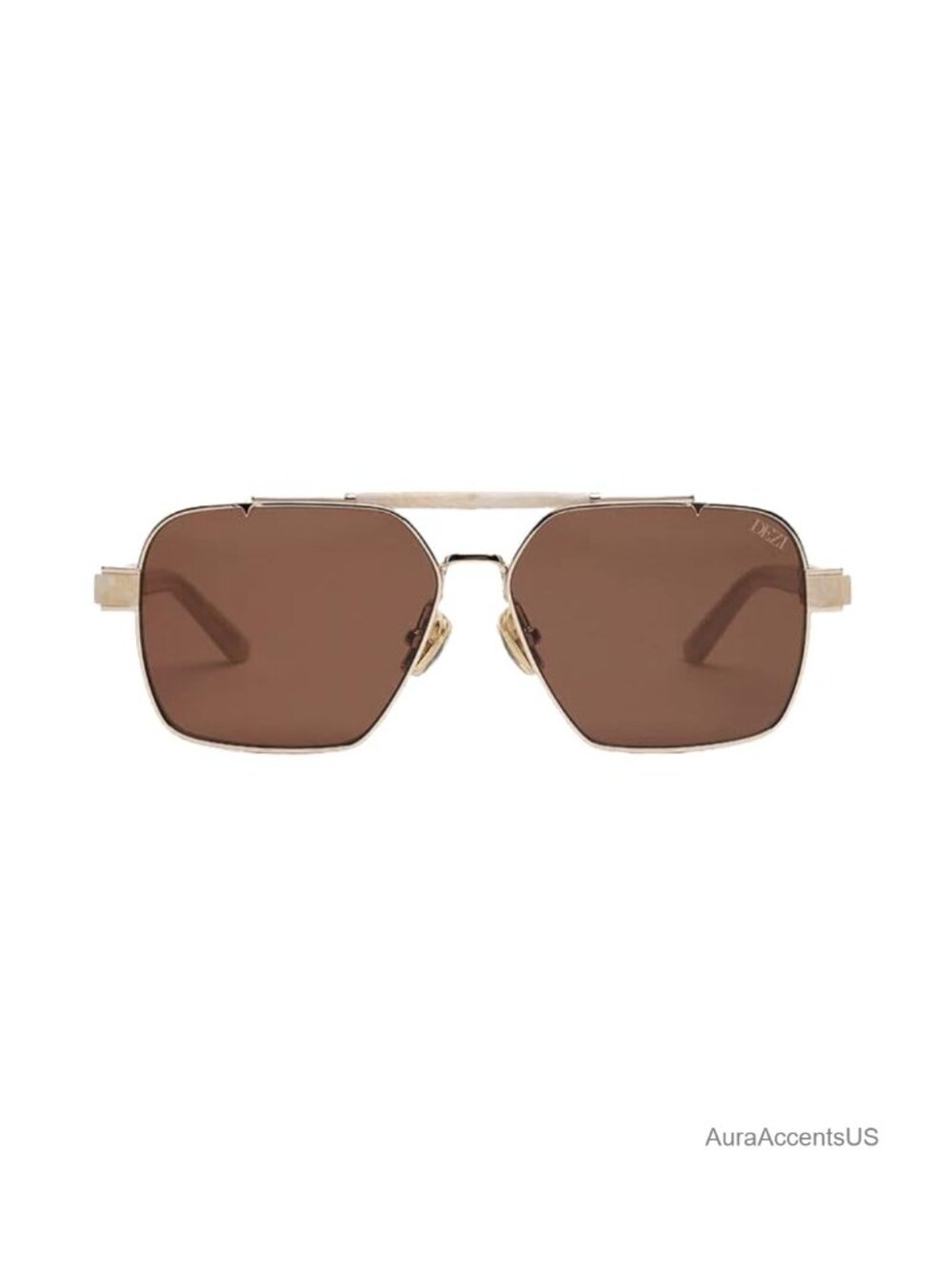 Geometric Wire Frame Square Sunglasses Metal UV Protection